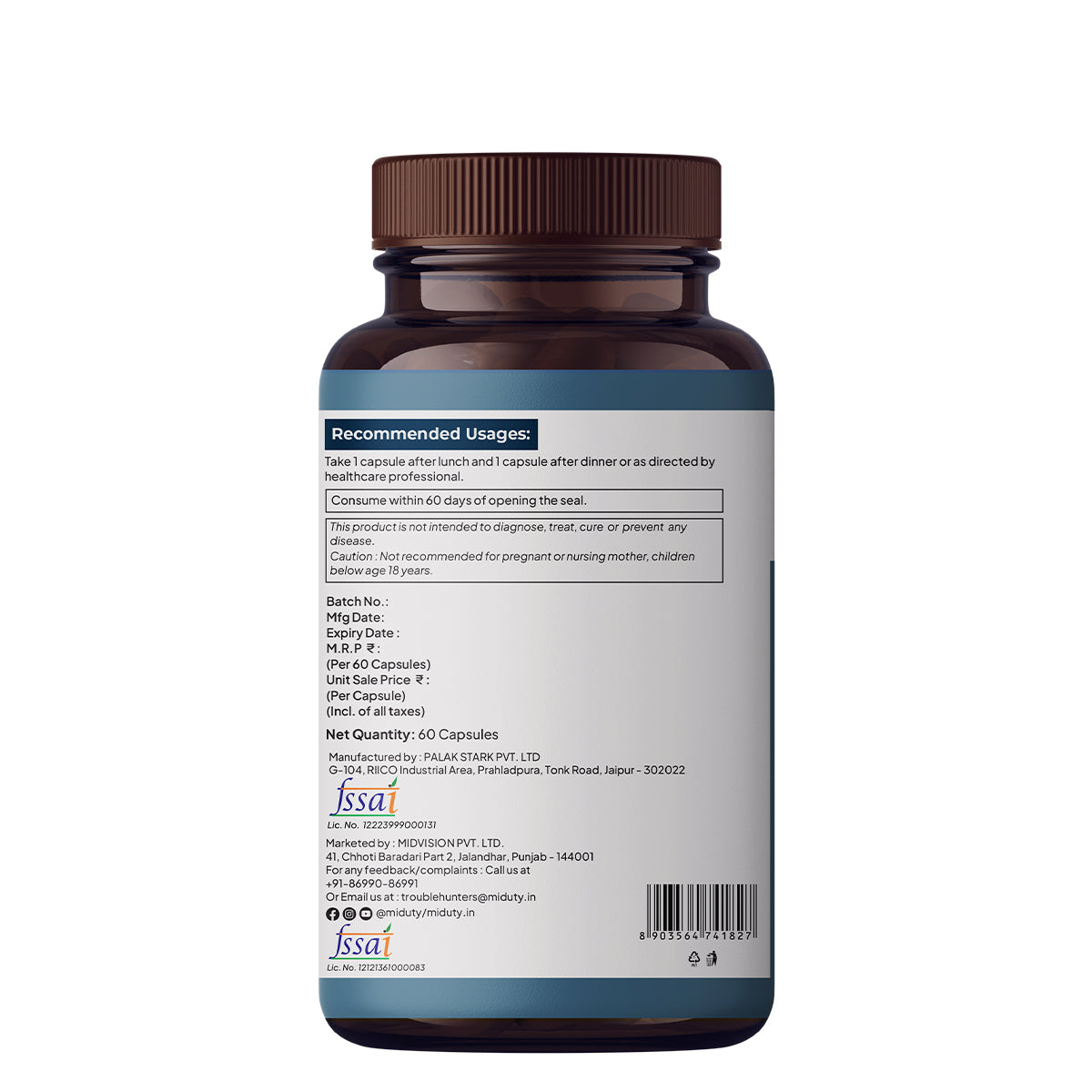 Miduty by Palak Notes Triple Thyroid Care Capsules - Distacart