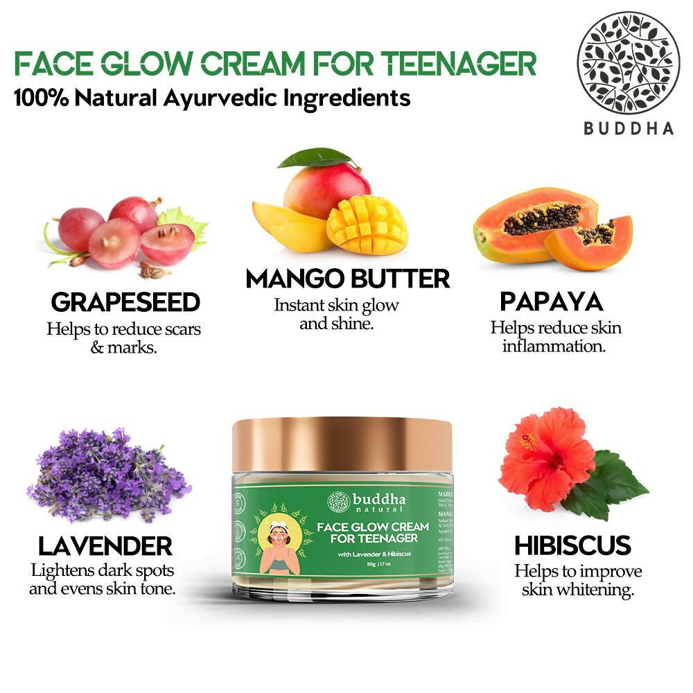 Buddha Natural Face Glow Cream for Teenager (11 to 19 Years) - Distacart