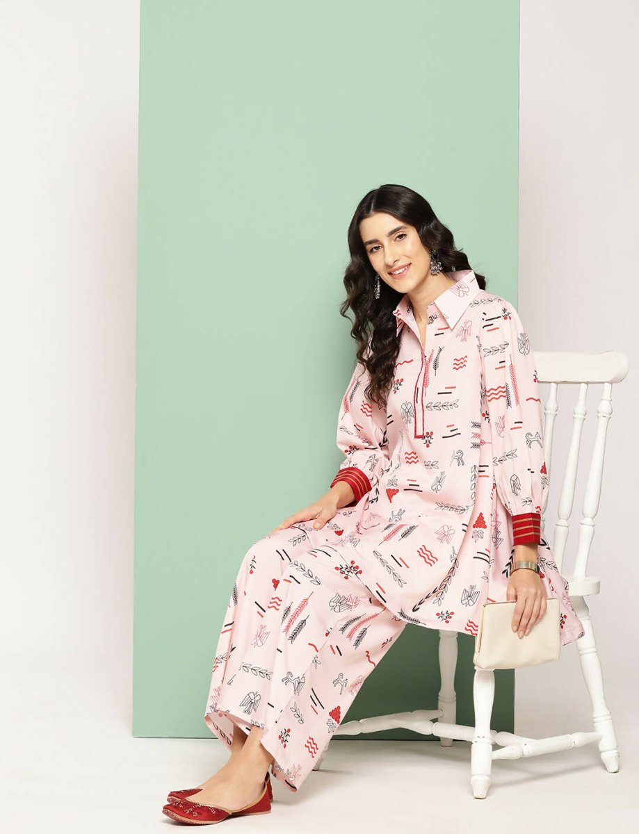 Ahalyaa Women's Traditional Wear Co-ods - Peach - Distacart