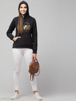 Thumbnail for PAVONINE Black Color Butterfly-Design Pullover Hoodie Sweatshirt For Girls - Distacart