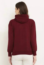 Thumbnail for PAVONINE Wine Color Butterfly-Design Pullover Hoodie Sweatshirt For Girls - Distacart