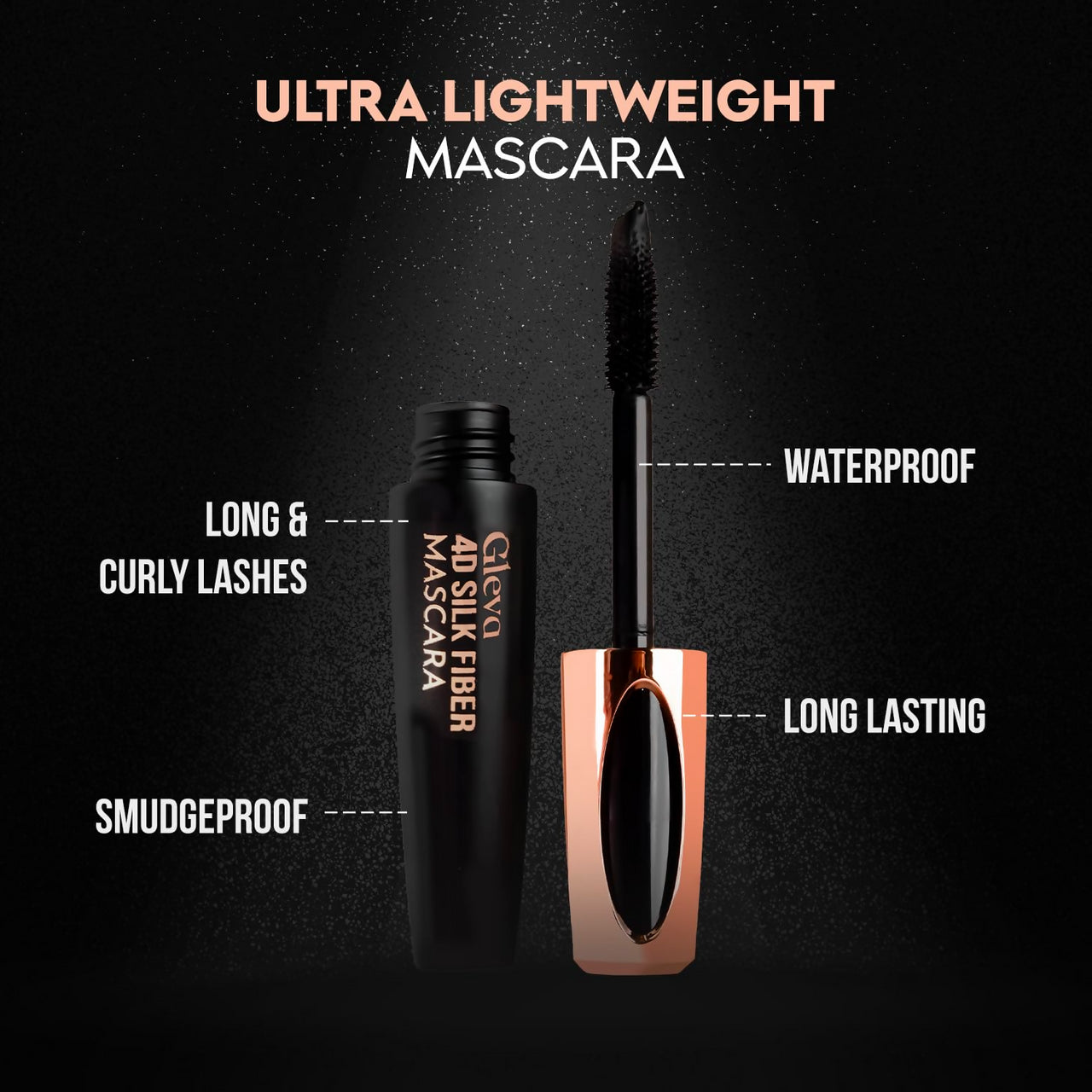 Gleva 4D Silk Fibre Mascara - Black
