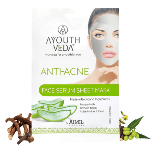 Ayouthveda Anti Acne Face Serum Sheet Mask - Distacart