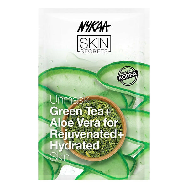 Nykaa Skin Secrets Exotic Indulgence Green Tea + Aloe Vera Sheet Mask For Hydrated Skin - Distacart