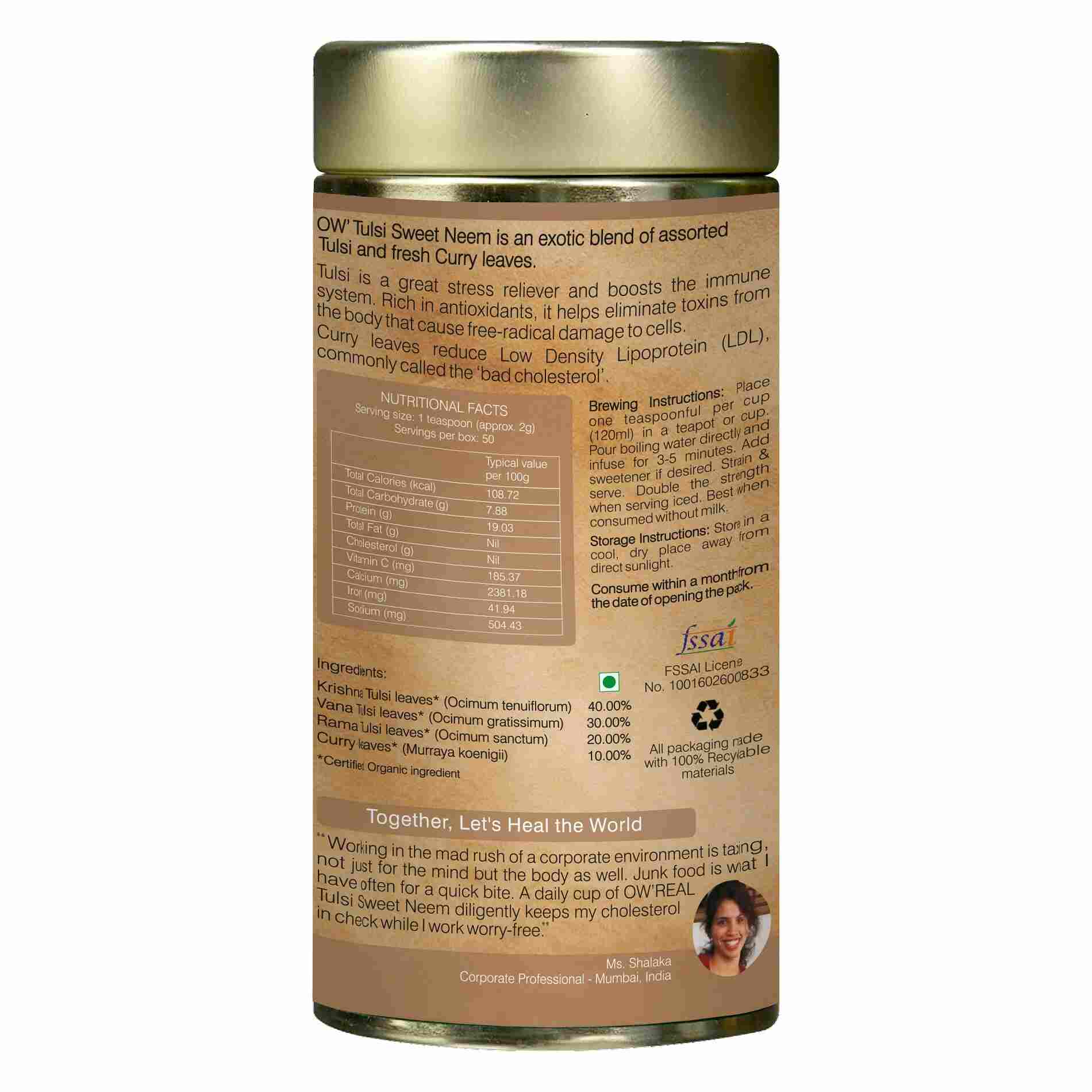 Organic Wellness Ow'Real Sweet Neem Tin Pack - Distacart