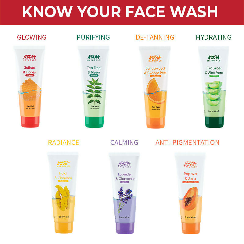 Nykaa Naturals Sandalwood & Orange Peel Face Wash for Tan Removal - Distacart