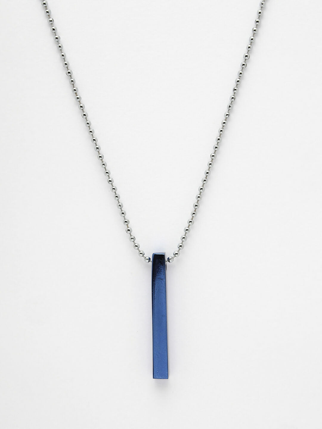 NVR Men's Set of 2 Gold & Blue Geomatric Pendent With Chain - Distacart