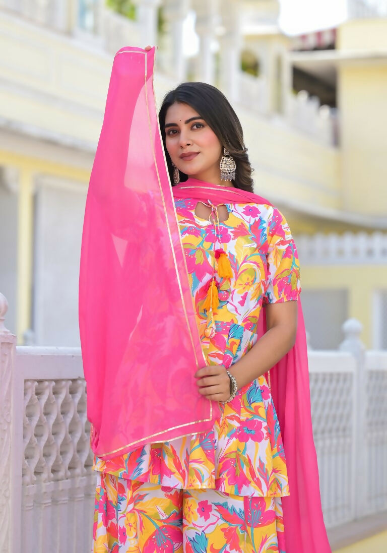 Designer Stylish Multi Ab Cotton Suit With Dupatta - Anbazaar - Distacart