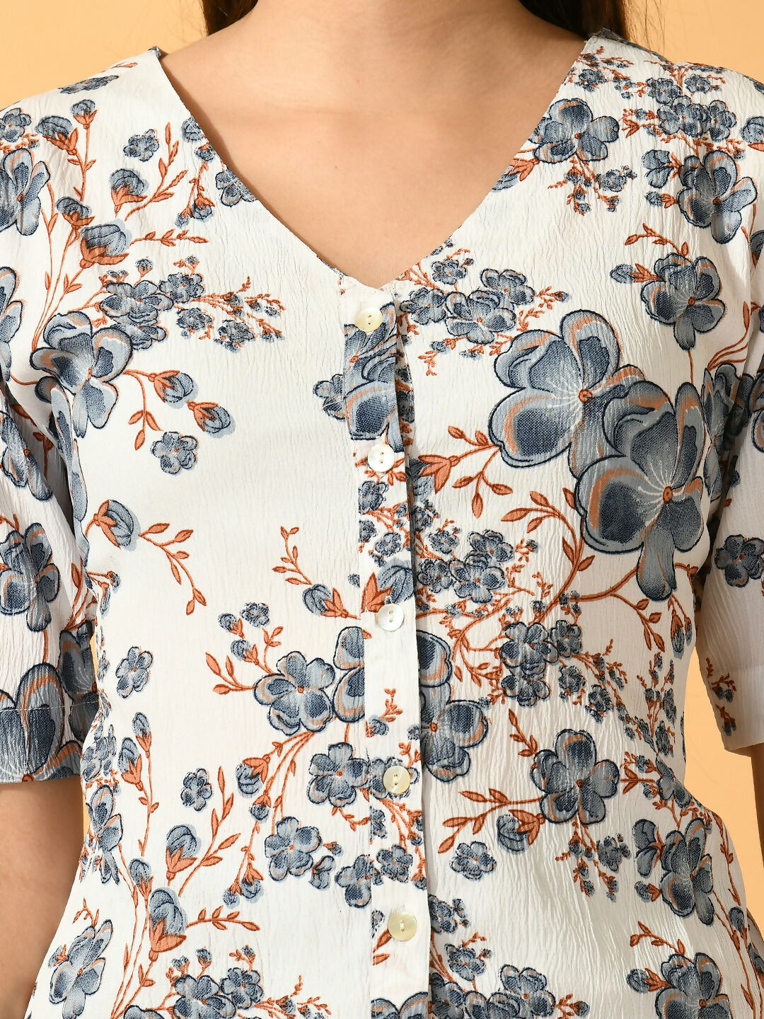 Myshka Women's White Printed Party Top - Distacart