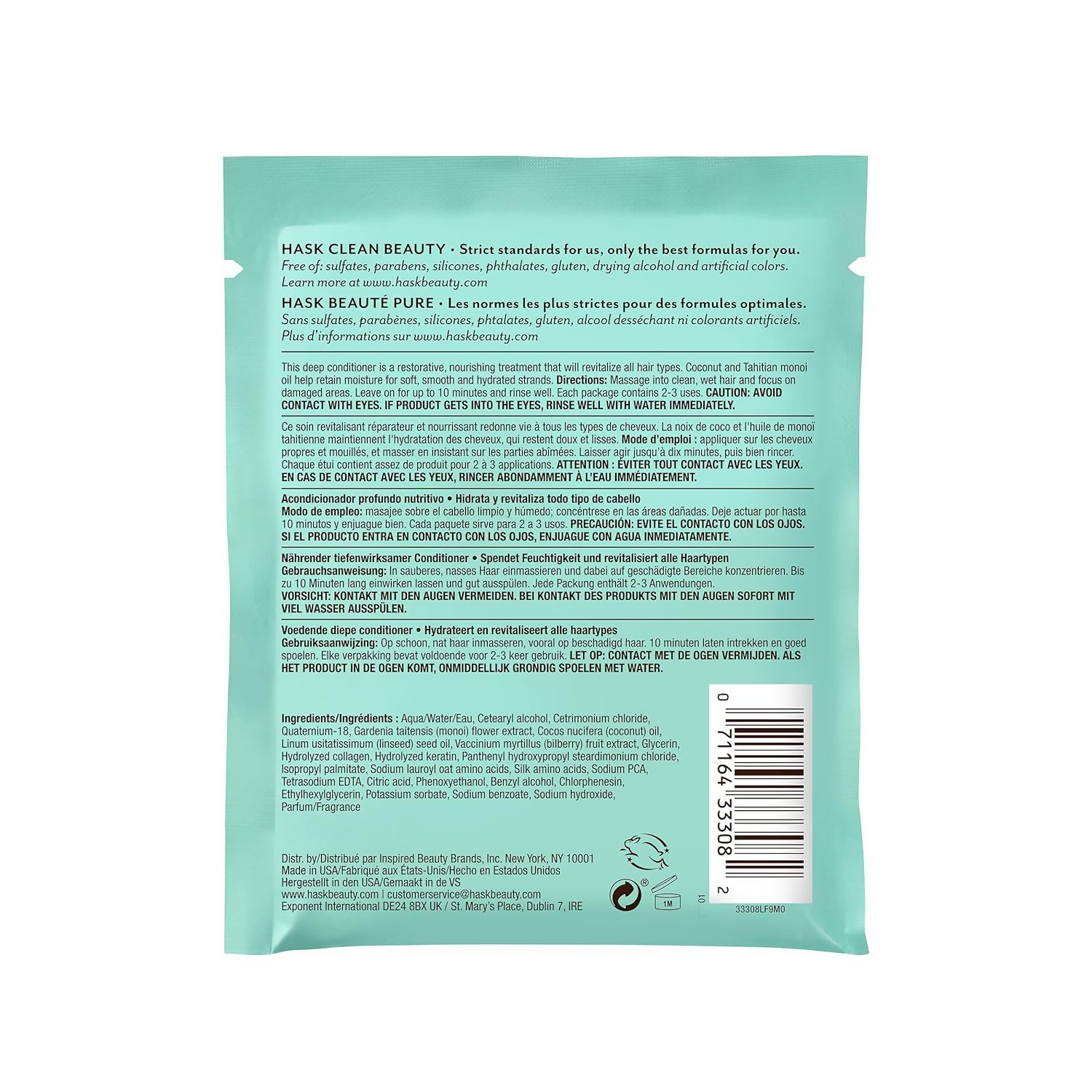 HASK Monoi Coconut Oil Nourishing Deep Conditioning - Distacart