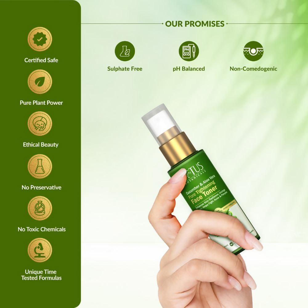 Lotus Botanicals Cucumber & Aloe Vera Pore Tightening Face Tone - Distacart
