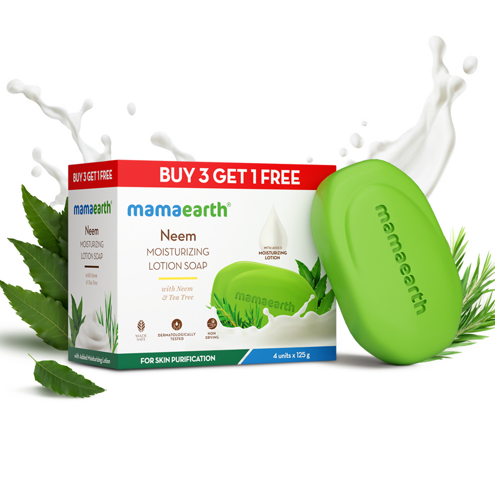 Mamaearth Neem Moisturizing Lotion Soap (Buy 3 Get 1 Free)