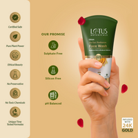 Thumbnail for Lotus Botanicals Ubtan De-Tan Radiance Face Wash Infused with 24K Gold Rejuvenated Skin