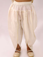 Thumbnail for Lil Drama Mishti Off White Kurta and Dhoti Set For Girls