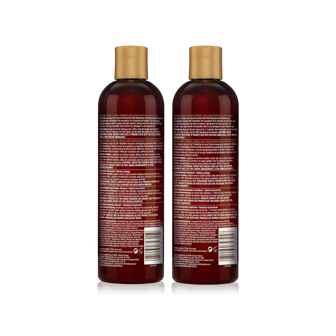 HASK Macadamia Oil Moisturizing Shampoo & Conditioner - Distacart