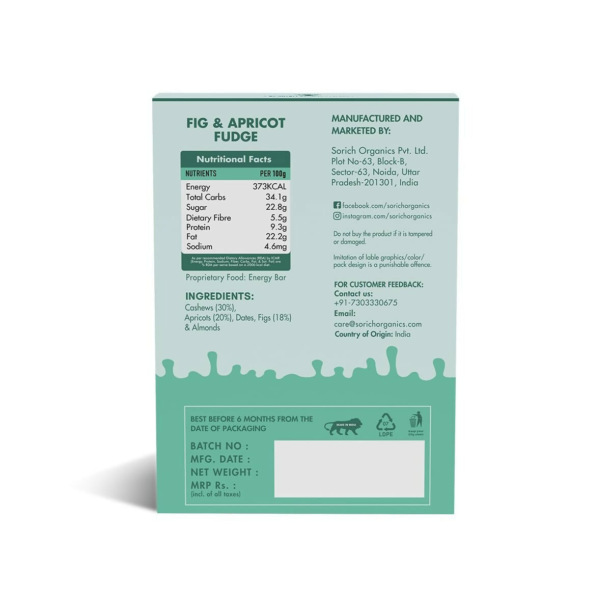 Sorich Organics Dessert Protein Mini Bars Fig & Apricot - Distacart