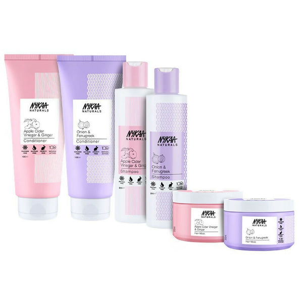 Nykaa Naturals Anti-Dandruff & Hair Growth Shampoo, Conditioner & Hair Mask Combo - Distacart