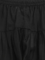 Thumbnail for Ahalyaa Boys Black Chanderi Gold Printed Kids Kurta Churidar Set - Distacart