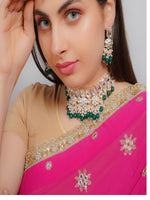 Thumbnail for Divisha Alloy Gold-plated Green Traditional Jewellery Set