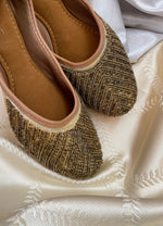 Thumbnail for Desi Colour Women Indian Ethnic Footwear-TPR-Golden Lines - Distacart