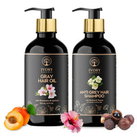 Thumbnail for Ivory Natural Grey Combo For Hair - Natural Solution For Greys, Restore Natural Black And Shine Of Hair - Distacart
