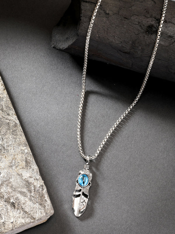 NVR Men's Silver-Plated Stainless Steel Pendant with Chain - Distacart