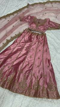 Thumbnail for Jyoti Fashion Women's Onion Japan Satin Silk Sequins with Dori & Zari Embroidered Designer Lehenga Choli Set