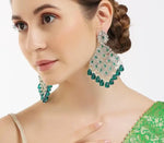 Thumbnail for Jewel City Luxurious Emerald Chandelier Earrings - Traditional Indian Statement Jewelry for Wedding & Festival Elegance