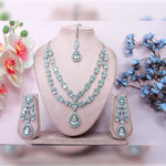 Thumbnail for Jewel City Teardrop Bridal Necklace Set with Earrings & Maang Tikka | Ethnic Wedding Jewelry for Brides & Parties