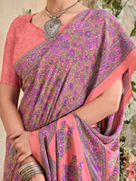 Thumbnail for NOZ2TOZ Women's Crepe Peach Printed Designer Saree With Blouse Piece - Distacart