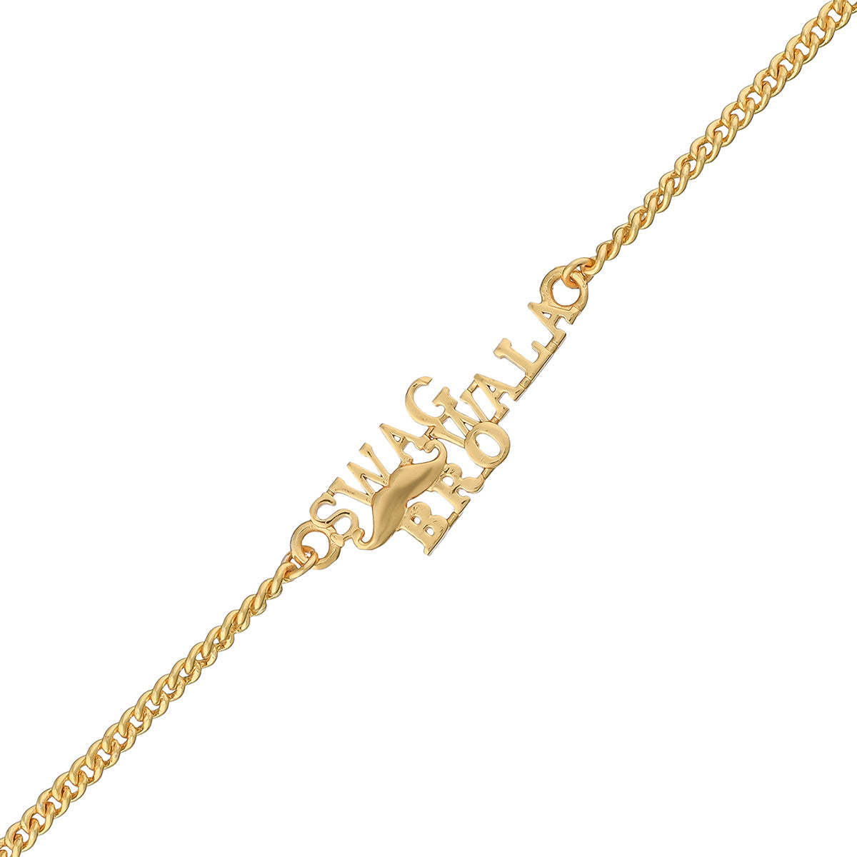 trueBrowns X Voylla Swag Wala Bro Gold Tone Bracelet Style Rakhi - Distacart
