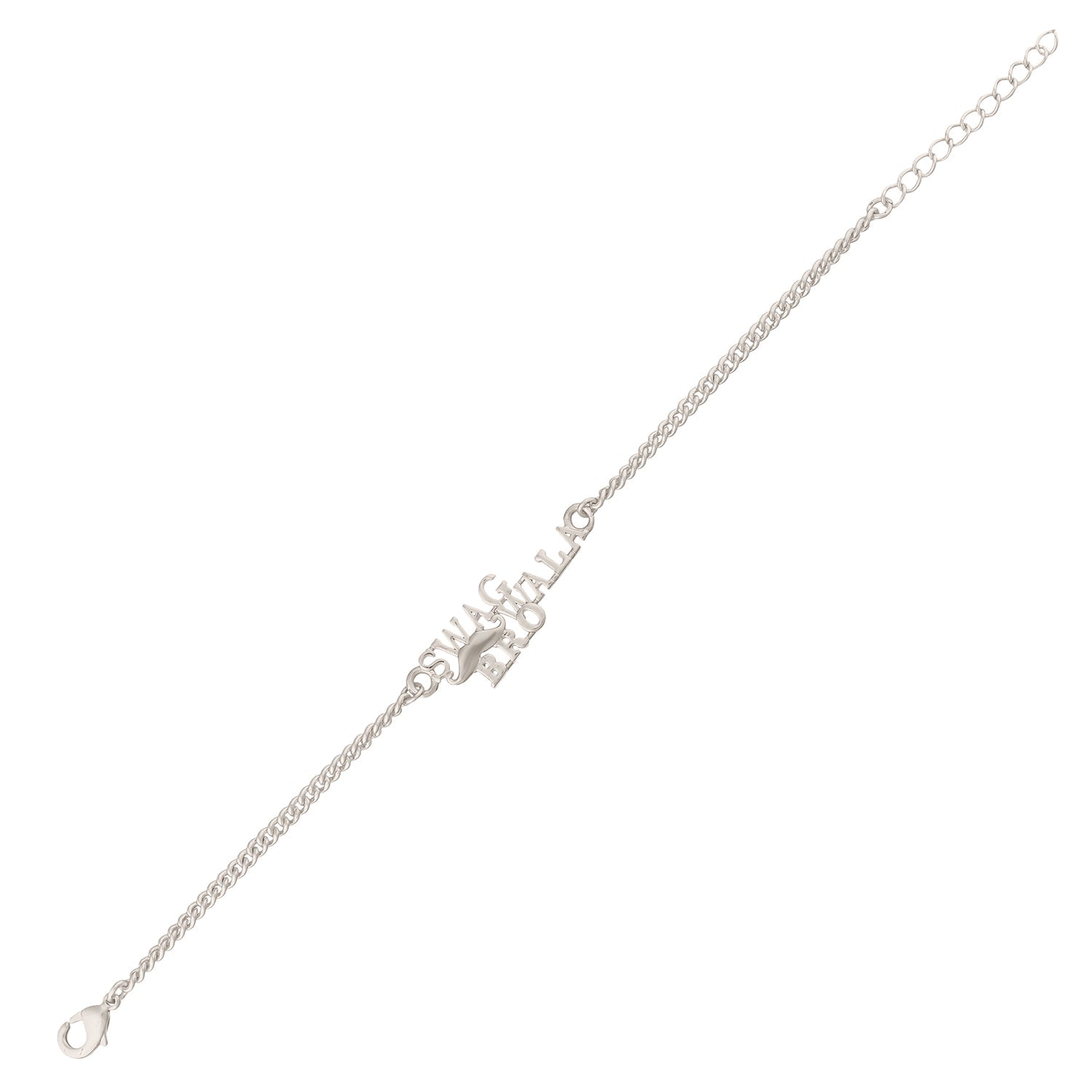 trueBrowns X Voylla Stylish Swag Wala Bro Silver Plated Bracelet Rakhi - Distacart