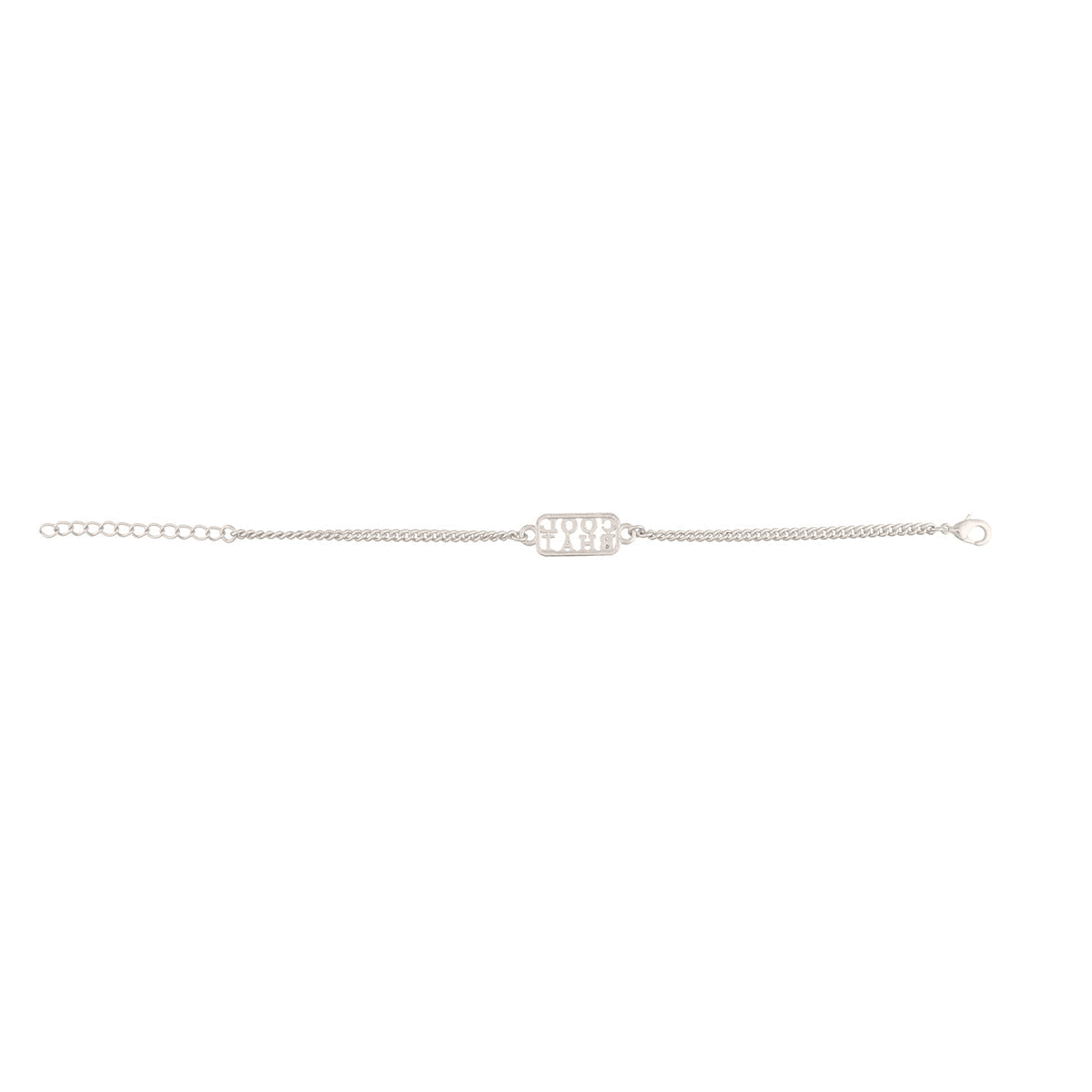trueBrowns Silver Tone Cool Bhai Bracelet Style Rakhi