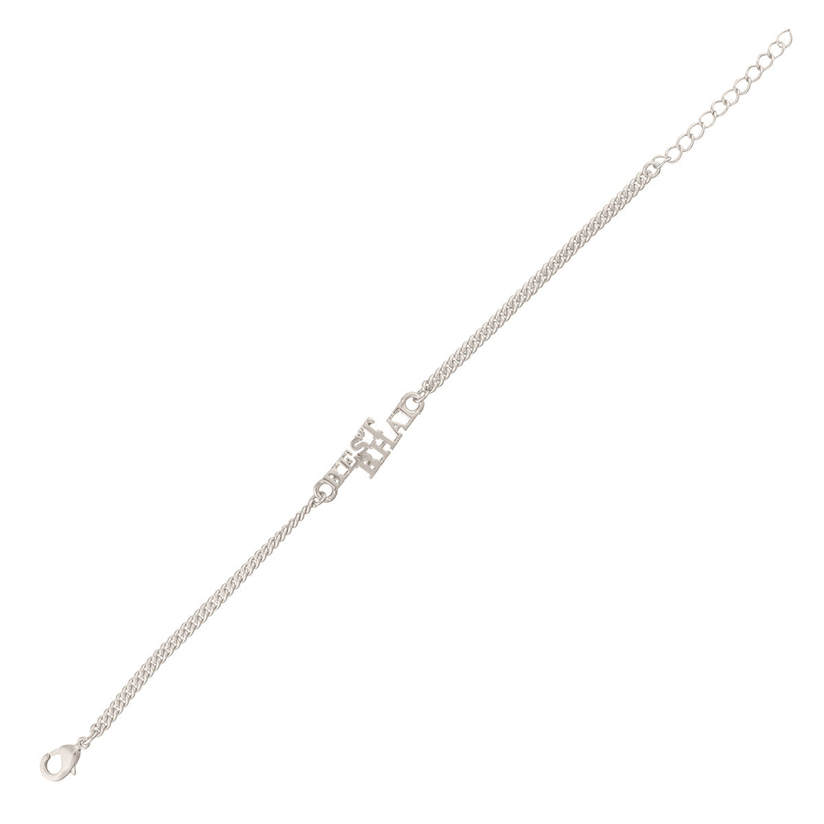 trueBrowns Silver Tone Best Bhai Bracelet Style Rakhi
