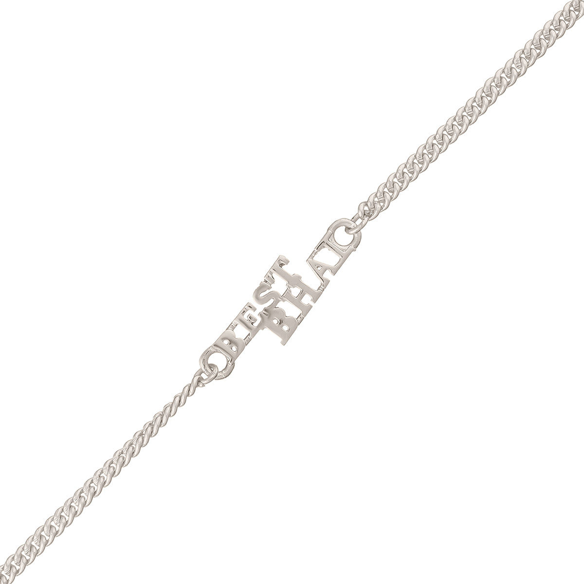 trueBrowns Silver Tone Best Bhai Bracelet Style Rakhi