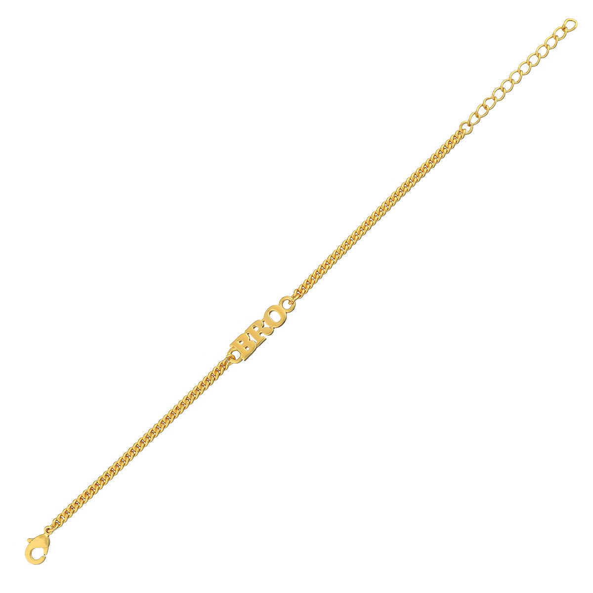 trueBrowns Gold Tone Fashionable BRO Rakhi