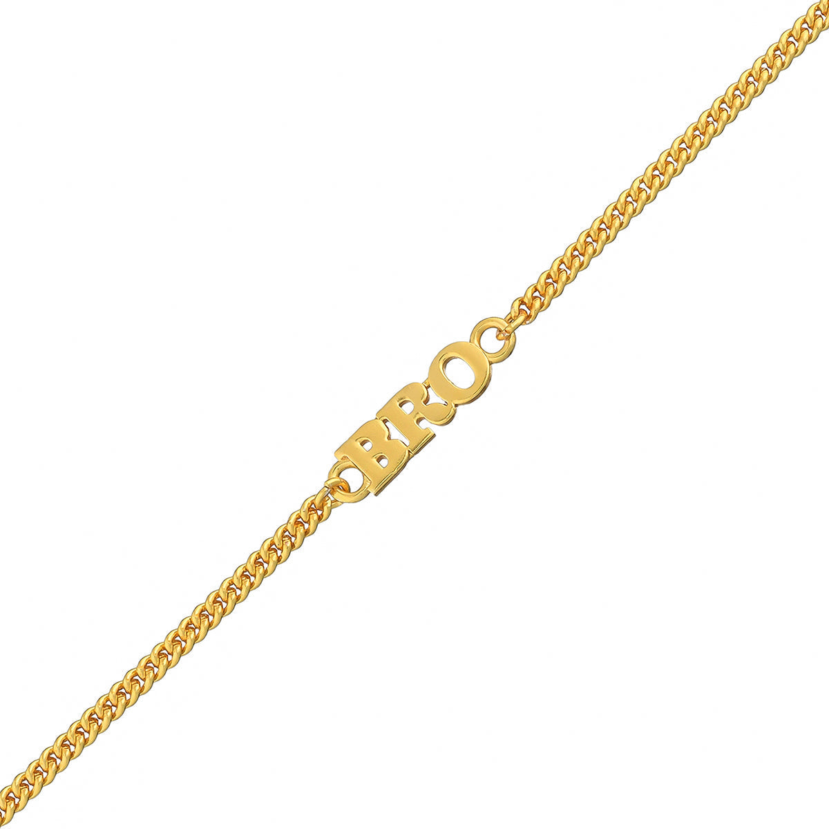 trueBrowns Gold Tone Fashionable BRO Rakhi