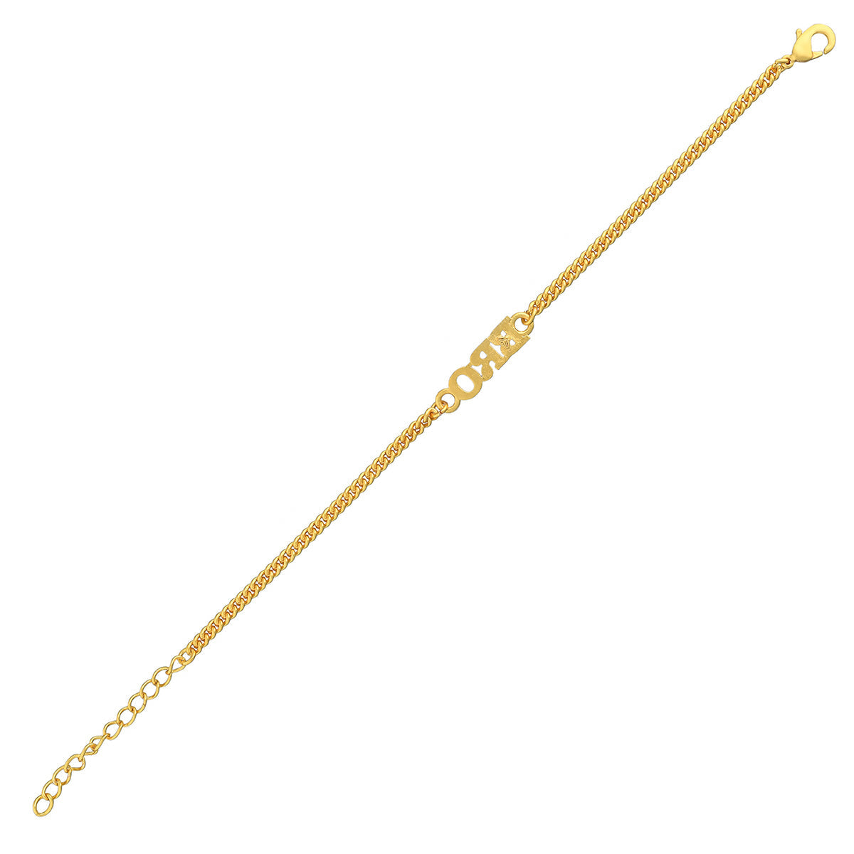 trueBrowns Gold Tone Fashionable BRO Rakhi