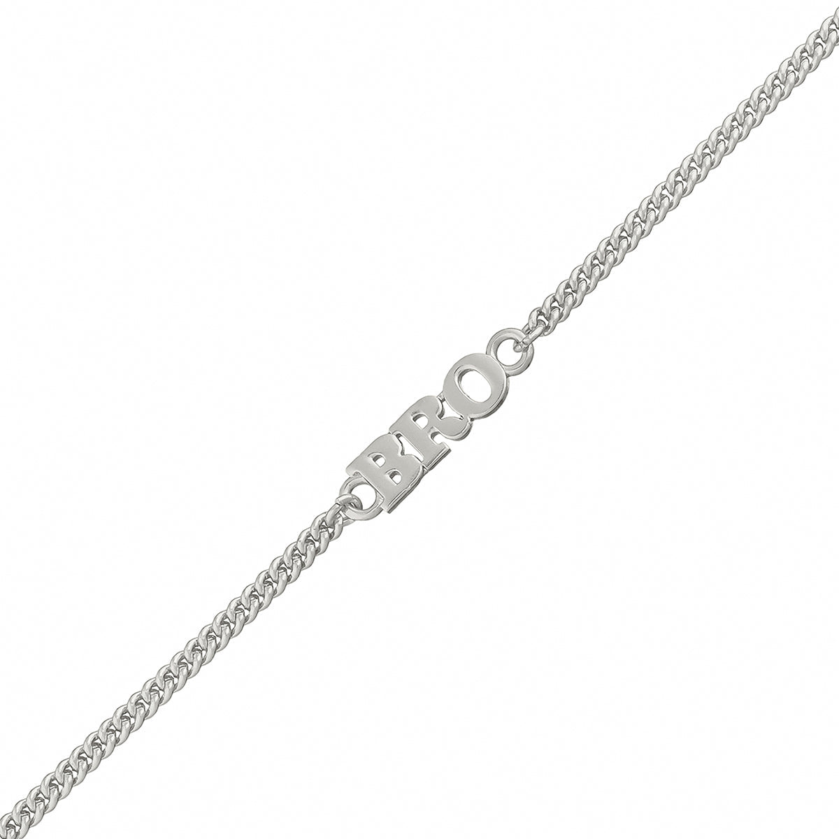 trueBrowns Silver Tone Fashionable BRO Bracelet Rakhi