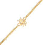 Thumbnail for trueBrowns Yellow Gold-Polished Trishul Bracelet Rakhi - Distacart