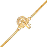 Thumbnail for trueBrowns Gold Tone Ganesha Bracelet Style Rakhi - Distacart