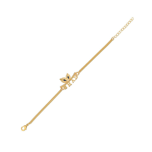 trueBrowns Peacock Feather Motif Gold Tone Bhai Rakhi - Distacart
