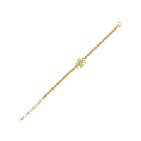 Thumbnail for trueBrowns Auspicious Swastik Gold Plated Bracelet Style Rakhi