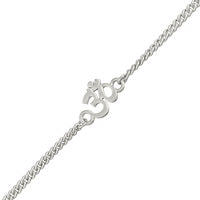Thumbnail for trueBrowns Auspicious Om Silver Tone Bracelet Style Rakhi