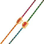 Thumbnail for trueBrowns X Voylla Desi Bhai-Bhabhi Multi Color Thread Lumba Rakhi Combo For Bhaiya Bhabhi - Distacart