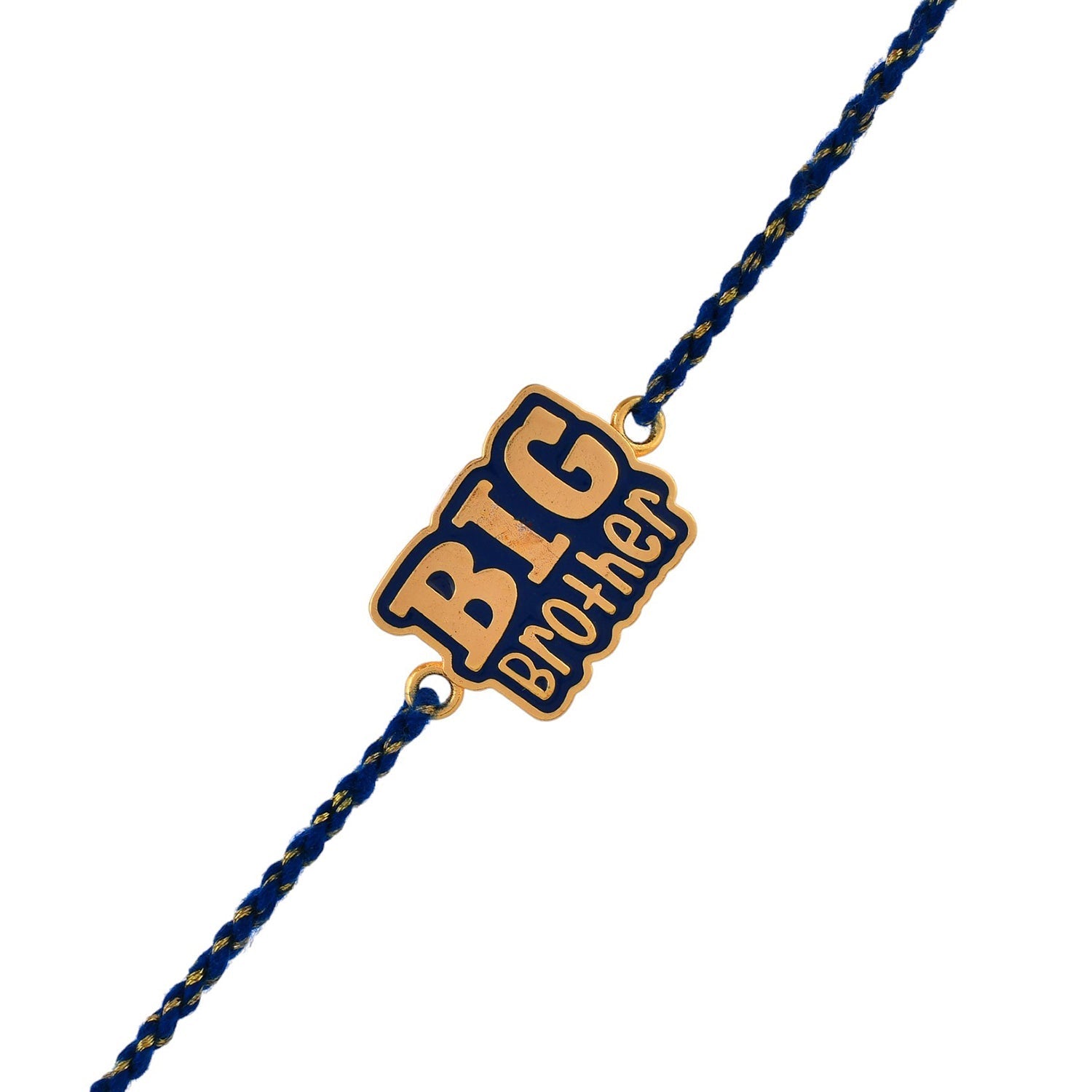 trueBrowns X Voylla Navy Blue Enamel Big Brother Rakhi For Brother - Distacart