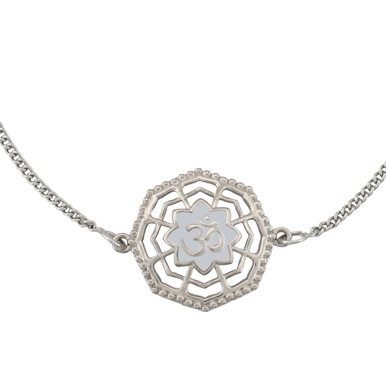 trueBrowns Sterling Silver Filigree Om Rakhi