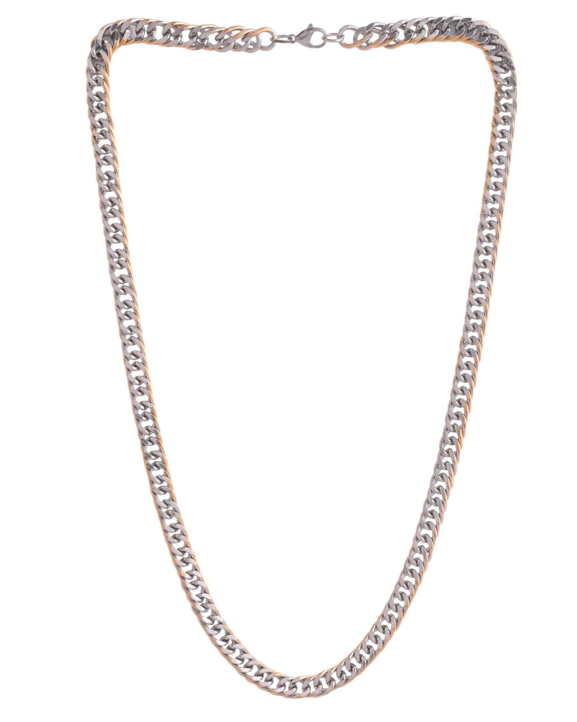 VOJ Men Dual-Plated Stainless Steel Linked Fashionable Chain