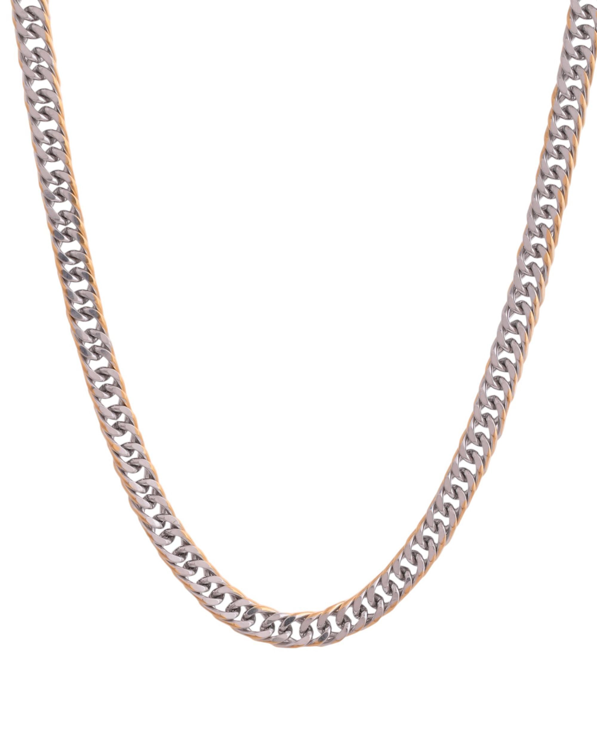 VOJ Men Dual-Plated Stainless Steel Linked Fashionable Chain