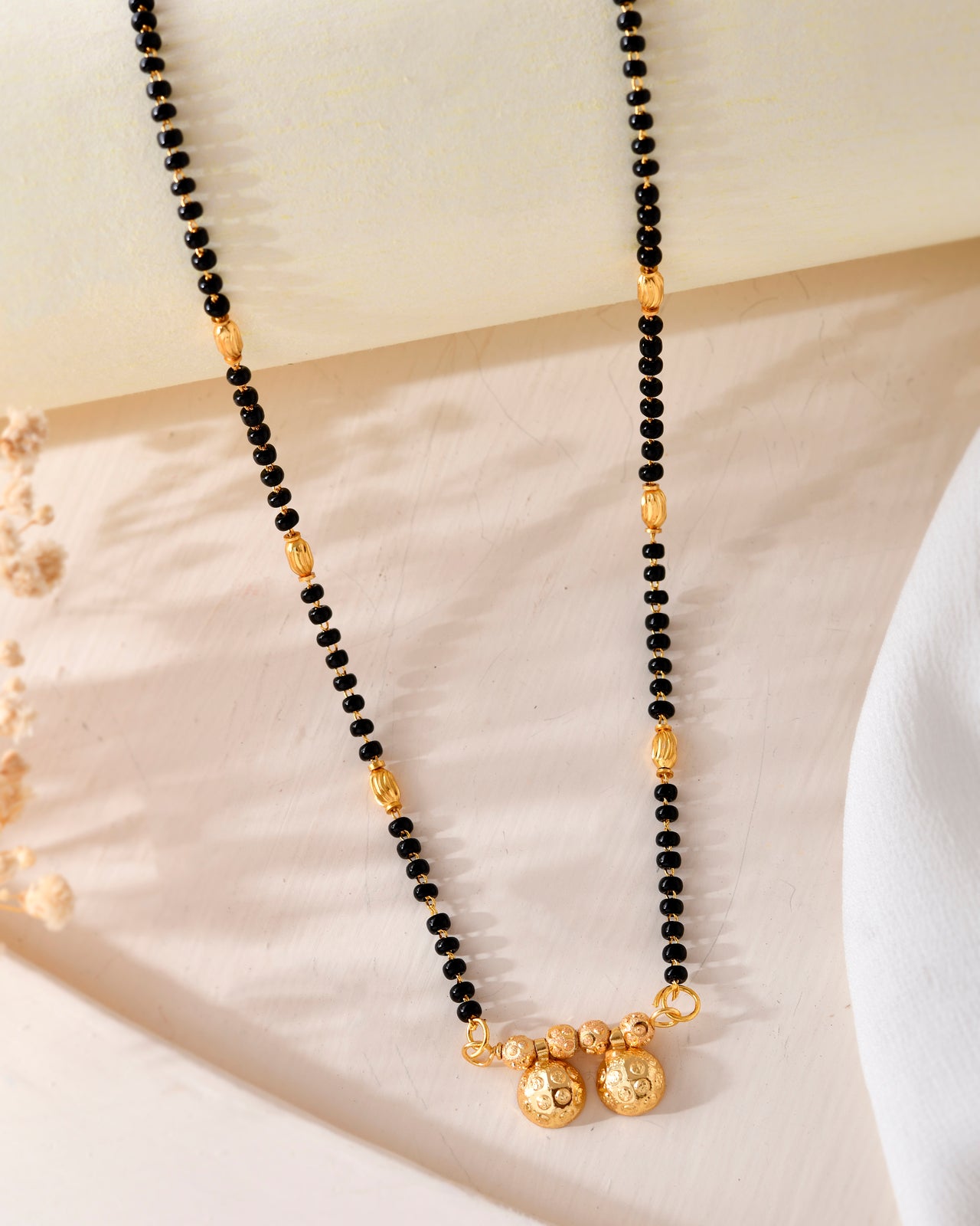 VOJ Gold-Plated Beaded Mangalsutra